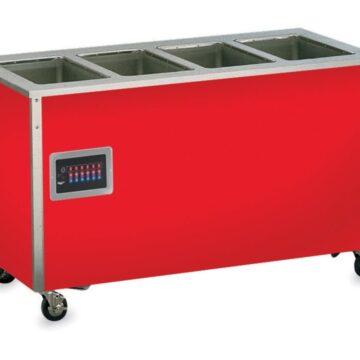 hot food base with touch-temp panel red