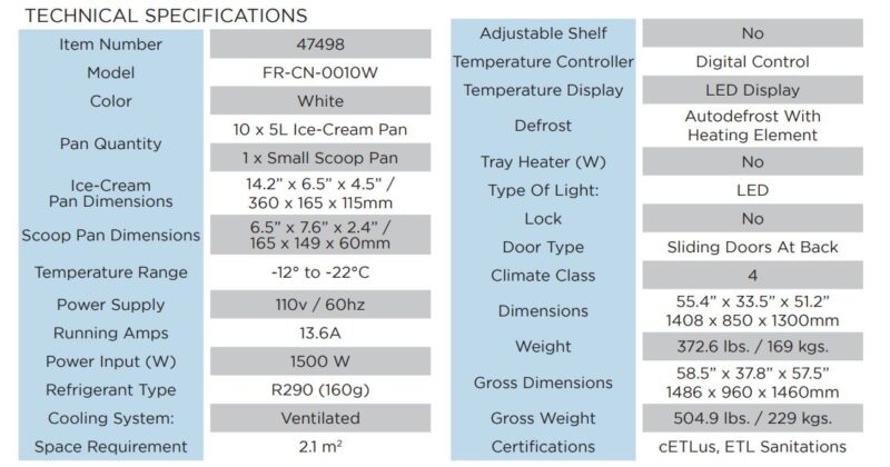 specifications