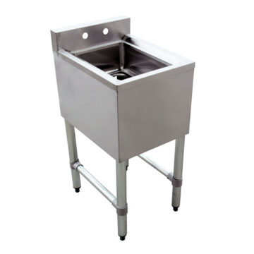 stainless steel under bar one compartment sink