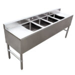 stainless steel under bar sink