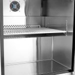 worktop refrigerator with backsplash inside