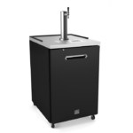 black 1 door keg draft cooler