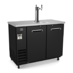 black 2 door 1 tower keg draft cooler