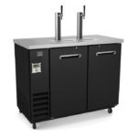 black 2 door 2 tower keg draft cooler