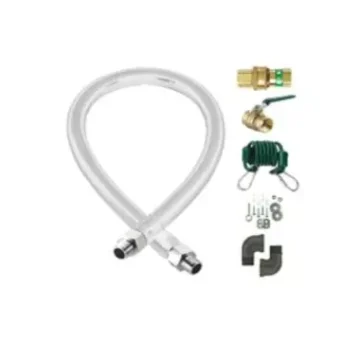 white flex hose with accessories