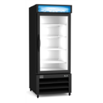 black glass door reach-in cooler