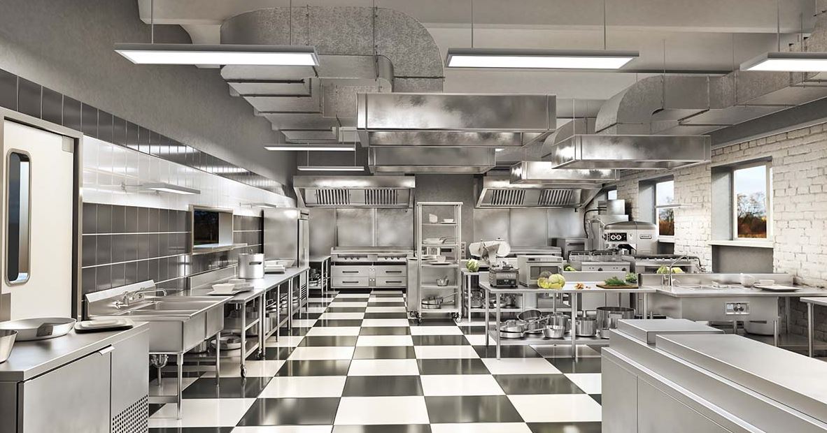 black and white kitchen