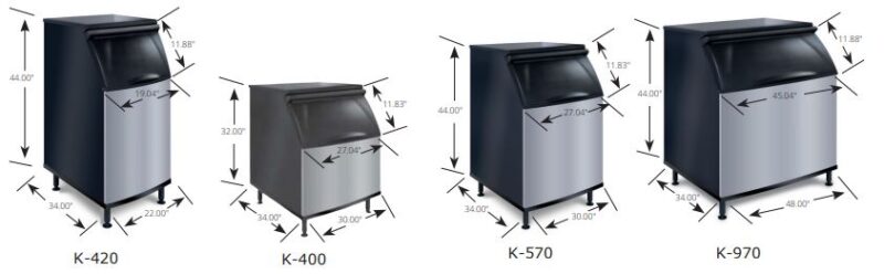 models of ice bins