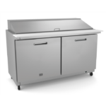 stainless steel 2 door mega top prep table 1