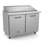 stainless steel 2 door mega top prep table