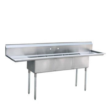 stainless steel bakery sheet pan sink 3 tubs