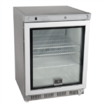 stainless steel glass door undercounter cooler