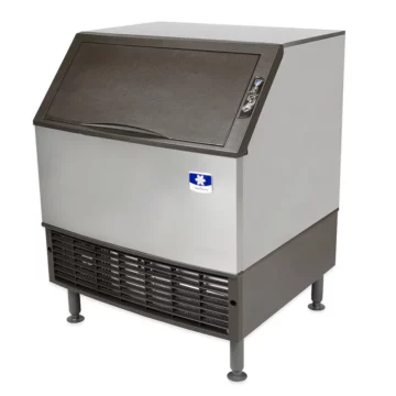 stainless steel ice machine right side front top