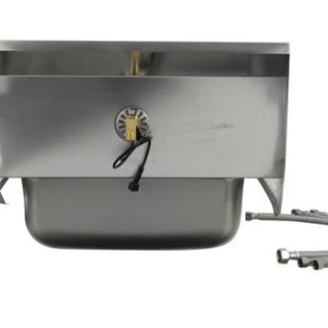 stainless steel sink front with parts