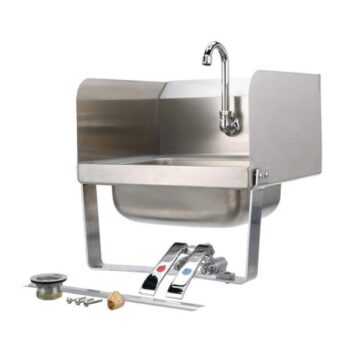 stainless steel sink right side front with parts