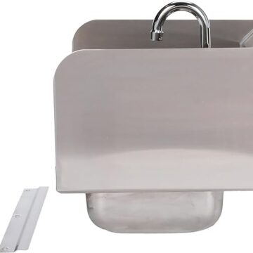 stainless steel sink side