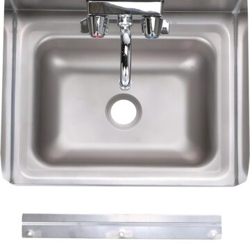 stainless steel sink top view