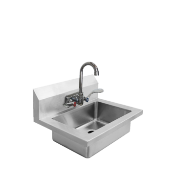 stainless steel hand sink left side front
