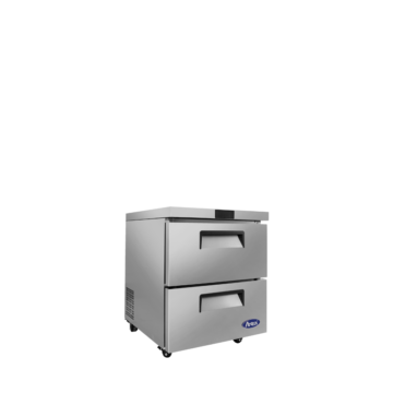 stainless steel undercounter cooler left side front