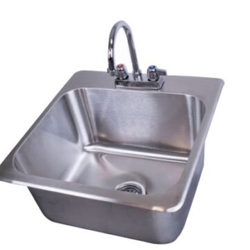 top view stainless steel sink