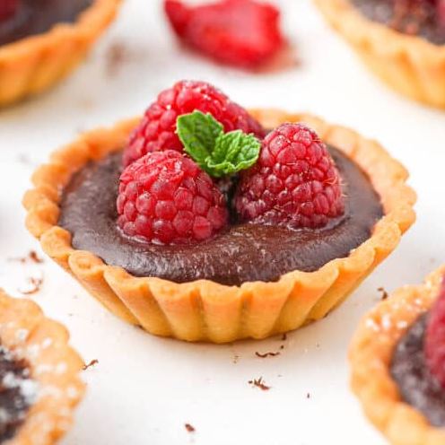 chocolate raspberry tart