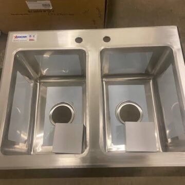 Double Tub Drop In Sink With Flat Top 10 x 14 x 10 For Sale Calgary