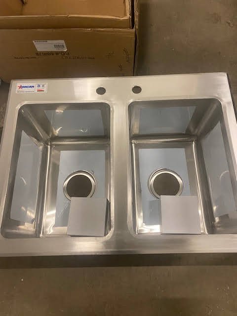 Double Tub Drop In Sink With Flat Top 10 x 14 x 10 For Sale Calgary