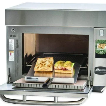 oven open with food cooked