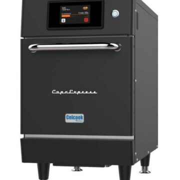 high speed oven black right side front