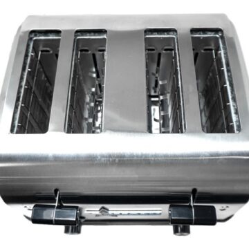 stainless steel toaster top view
