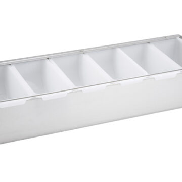 SS 6 compartment condiment holder