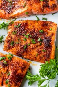 Crispy Broiled Salmon