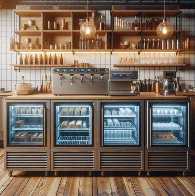 undercounter freezers in a kitchen