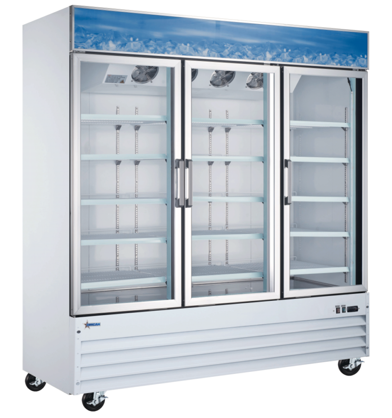 3 glass door cooler