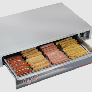 Apw Wyott Thermo Drawer with food in it