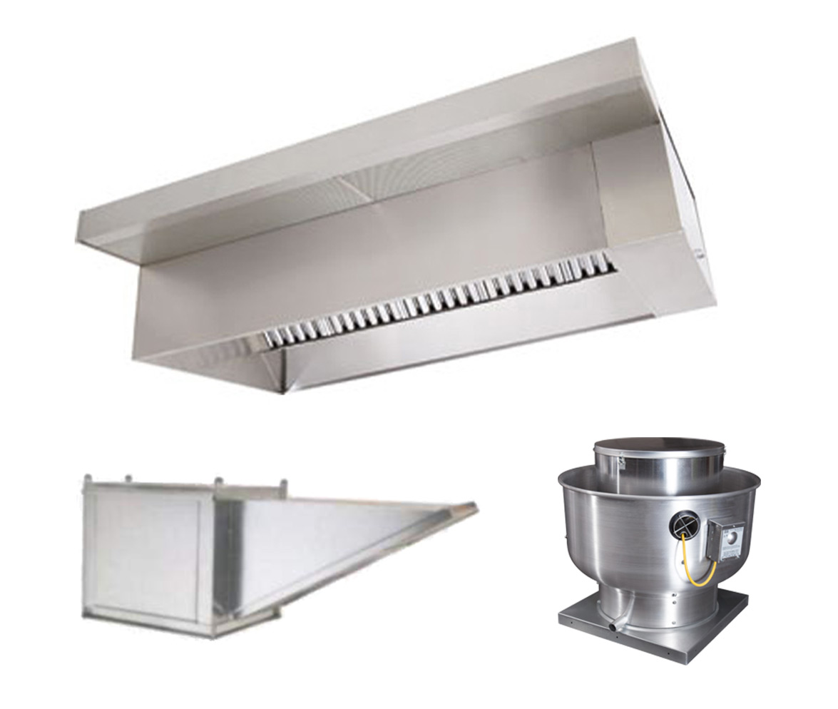 Commercial Restaurant Kitchen Exhaust Hood System at FED Calgary AB