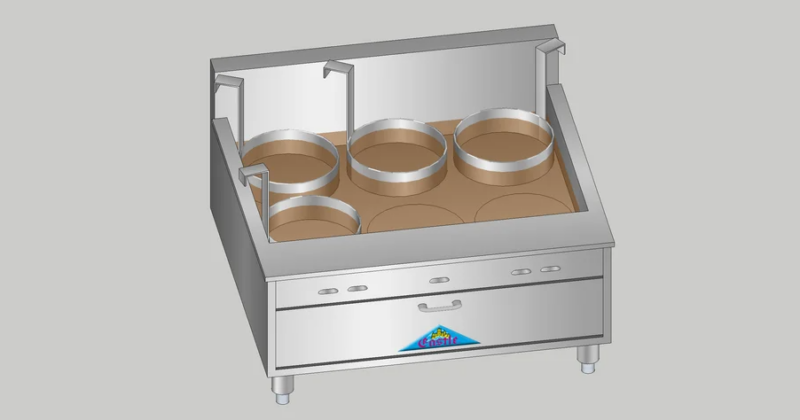 front top view donut fryer by Comstock Castle Digital