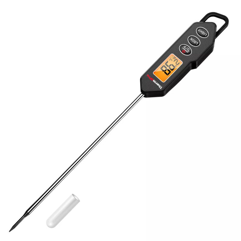 ThermoPro Instant Read Meat Thermometer with Long Probe for BBQ, Candy, Oil, and Smoker TP01HW
