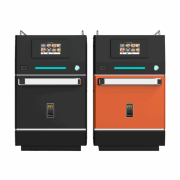 Fit express Pratica high speed ovens black and burnt orange frontal Sem Sombra