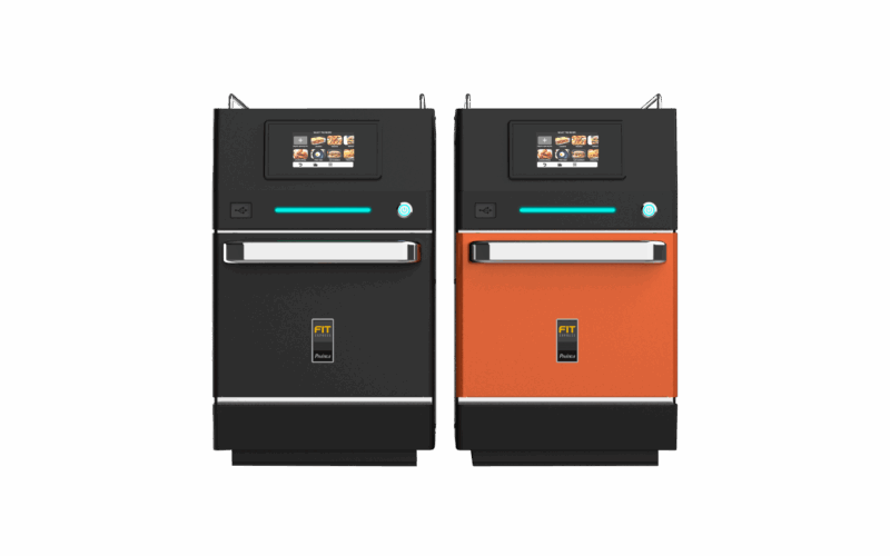 Fit express Pratica high speed ovens black and burnt orange frontal Sem Sombra