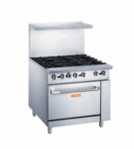 36 Wide Gas Range with 6 Burners, LPG or NG, BGR 6B