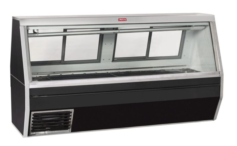 50 W Red Meat Deli Display Case, with Black Trim Howard McCray SC CMS35 4 LED