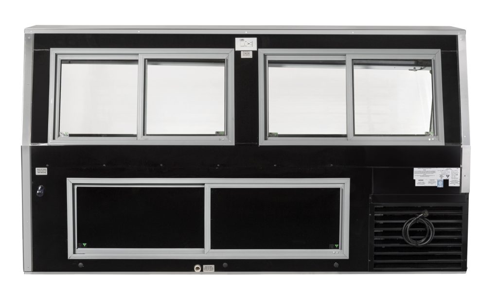 50 W Red Meat Deli Display Case, with Black Trim Howard McCray SC CMS35 4 LED For Sale Calgary