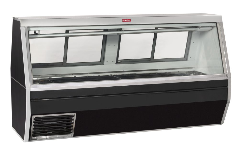 50 W Red Meat Deli Display Case, with Black Trim Howard McCray SC CMS35 4 LED