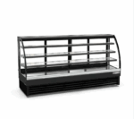80 Curved Glass Floor Refrigerated Display Case Cooler DS80