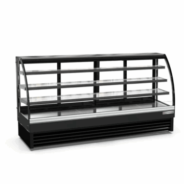80 Curved Glass Floor Refrigerated Display Case Cooler DS80