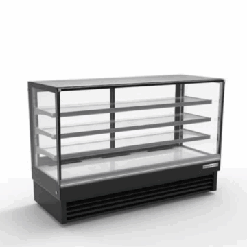 80 Square Glass Floor Refrigerated Display Case Cooler DSF80
