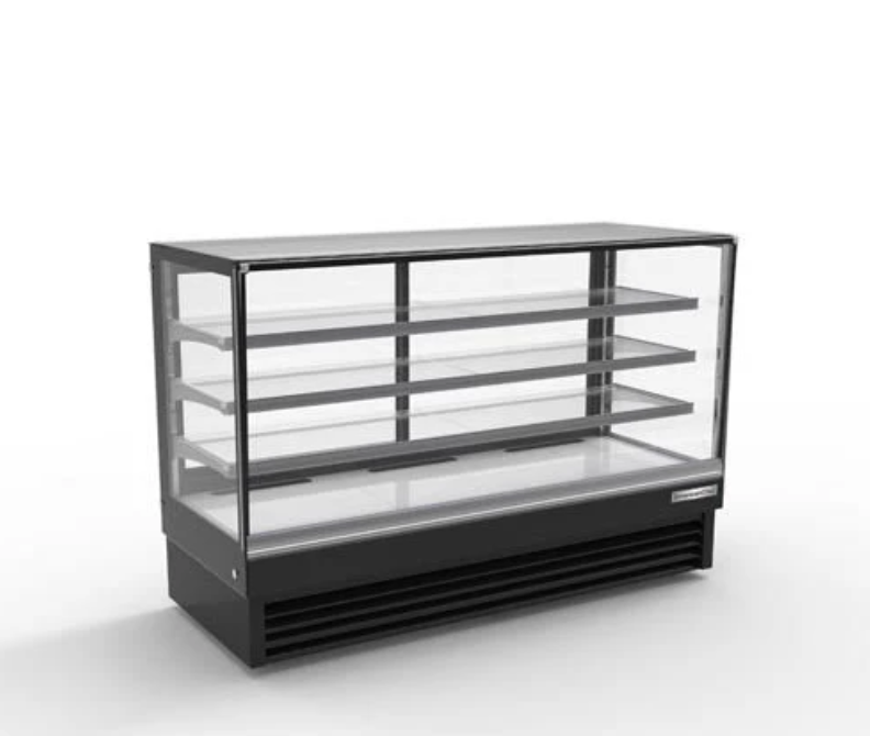 80 Square Glass Floor Refrigerated Display Case Cooler DSF80