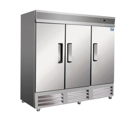 81 Upright Solid 3 Door Reach in Refrigerator Cooler CZ 81R 3D