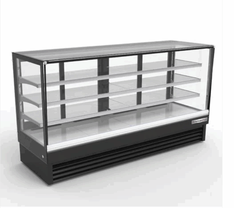 94 Square Glass Floor Refrigerated Display Case Cooler DSF94